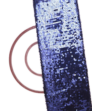 navy blue colour sequin net embroidery fabric 1
